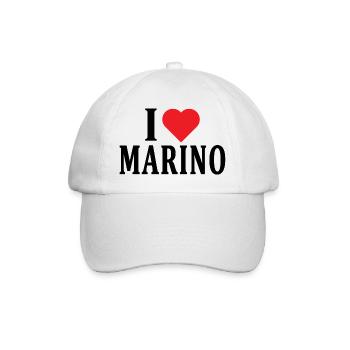 t-shirt j’aime Marino t-shirt idée cadeau - Casquette classique - blanc/blanc - Devant