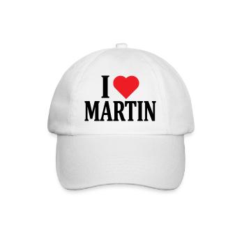 t-shirt j’aime Martin t-shirt idée cadeau - Casquette classique - blanc/blanc - Devant