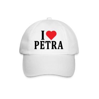 t-shirt J’aime Petra t-shirt idée cadeau - Casquette classique - blanc/blanc - Devant