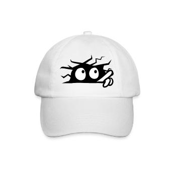 Scared Eyes Behind The Wall - Baseball Cap - white/white - Front
