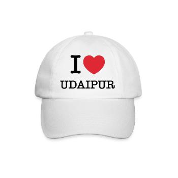 J’aime Udaipur | Udaipur | J’ai le cœur d’Udaipur | Inde - Casquette classique - blanc/blanc - Devant