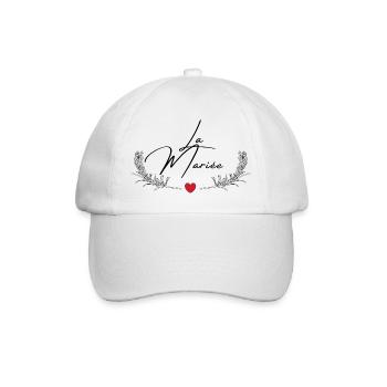 La mariée -tshirt assorti - Casquette classique - blanc/blanc - Devant