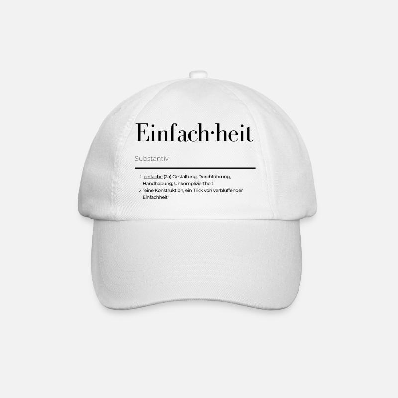 Einfachheit - Baseballkappe - Weiß/Weiß