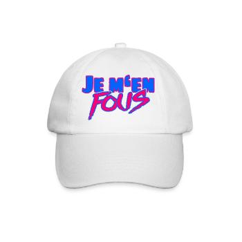Je m’en fous – L’insolent dicton français - Casquette classique - blanc/blanc - Devant