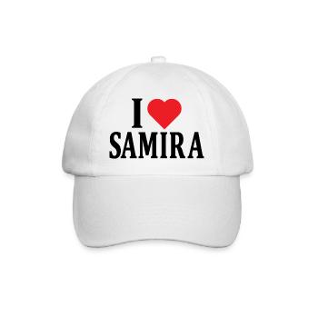 t-shirt J’adore Samira t-shirt idée cadeau - Casquette classique - blanc/blanc - Devant