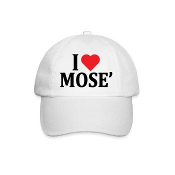 t-shirt j’aime Mose t-shirt idée cadeau - Casquette classique - blanc/blanc - Devant