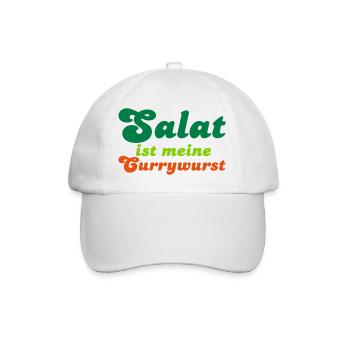 Salat ist meine Currywurst - Casquette classique - blanc/blanc - Devant
