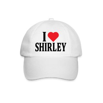 I love Shirley t-shirt t-shirt gift idea - Baseball Cap - white/white - Front