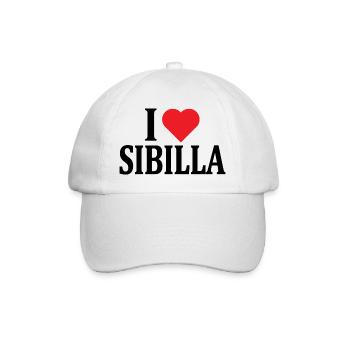t-shirt J’aime Sibilla t-shirt idée cadeau - Casquette classique - blanc/blanc - Devant