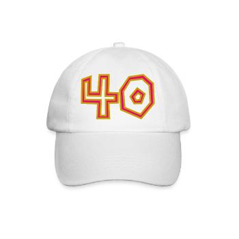 40. 40 YEARS. 40th ANNIVERSARY. 40TH ANNIVERSARY. - Baseball Cap - white/white - Front