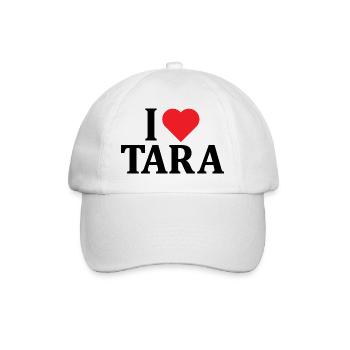t-shirt J’aime Tara t-shirt idée cadeau - Casquette classique - blanc/blanc - Devant
