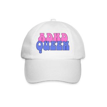 ADHD Queen - Baseball Cap - white/white - Front