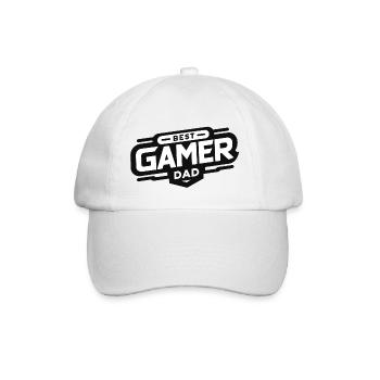Best Gamer Dad Gift - Father Gamer T-Shirt - Baseball Cap - white/white - Front