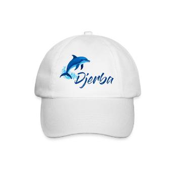 Vacances à Djerba avec le design des dauphins - Casquette classique - blanc/blanc - Devant