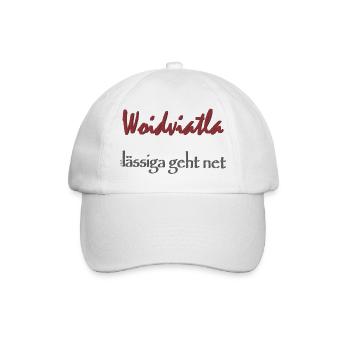 Woidviatla lässiger geht net - Baseballkappe - Weiß/Weiß - Vorne