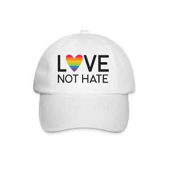 LGBT Pride Month - Love No Hate - Baseball Cap - white/white - Front
