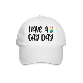 LGBT Pride Month - Have a Gay Day - Baseballkappe - Weiß/Weiß - Vorne