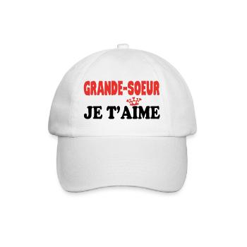 BIG SISTER I LOVE YOU - Baseball Cap - white/white - Front