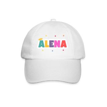 Alena! Personalisierbar - Baseballkappe - Weiß/Weiß - Vorne