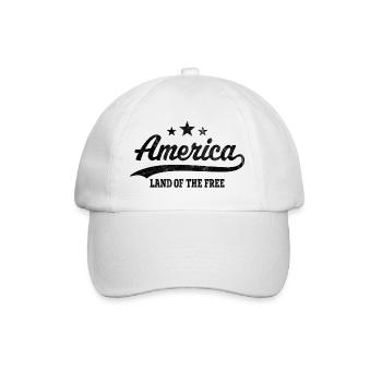 Amerika Land der Freiheit - Baseballkappe - Weiß/Weiß - Vorne