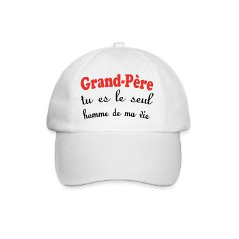 GRANDPA, you're the only man in my life - Baseball Cap - white/white - Front