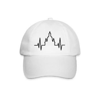 Herzschlag Frauenkirche Dresden Puls Logo Symbol - Baseball Cap - white/white - Front