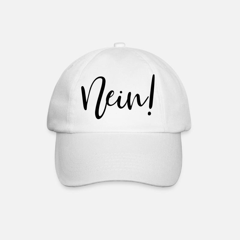 Nein! - Baseballkappe - Weiß/Weiß