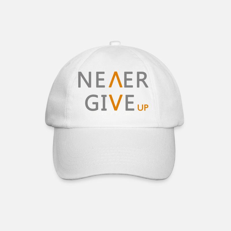 Never give up Incarnez essence de la persévérance - Casquette classique - blanc/blanc