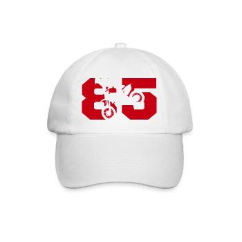 Moto 85 biker - Baseball Cap - white/white - Front