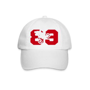 Moto 89 biker - Baseball Cap - white/white - Front