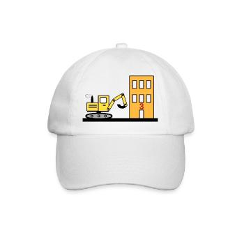 Escavatore - Cappello con visiera - bianco/bianco - Fronte