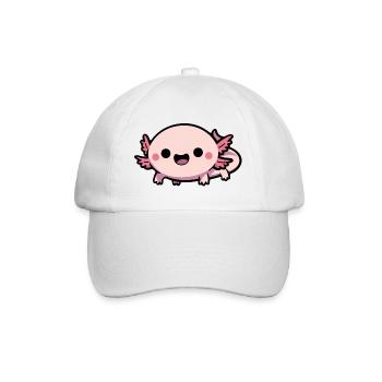 Cute Chibi Axolotl - Baseball Cap - white/white - Front