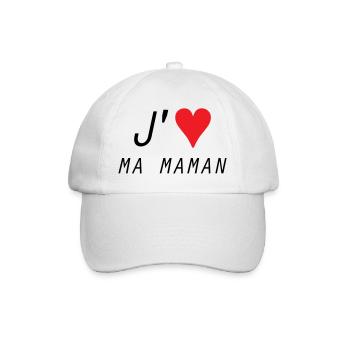 J'aime ma maman - Fête des Mères - Casquette classique - blanc/blanc - Devant
