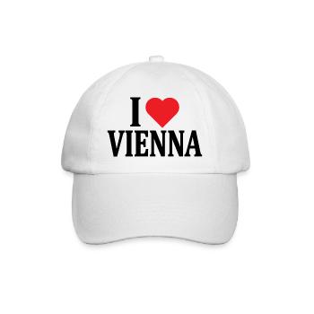 I love Vienna t-shirt t-shirt gift idea - Baseball Cap - white/white - Front