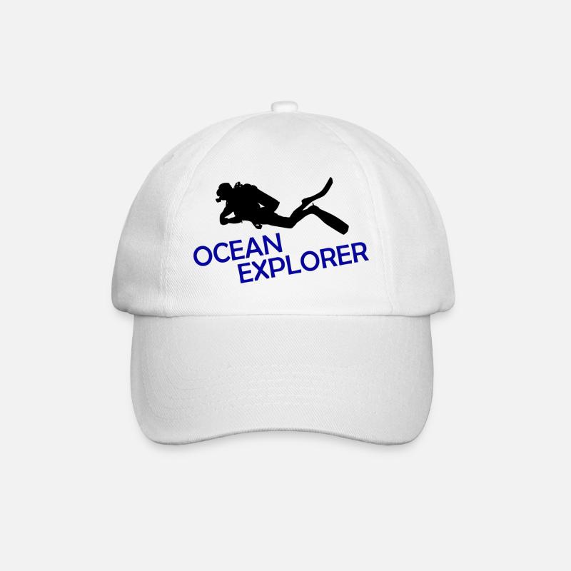 Explorateur de l’océan - Casquette classique - blanc/blanc