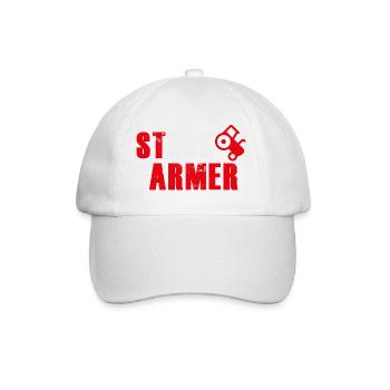 STUCK FARMER RED GREY - Baseball Cap - white/white - Front