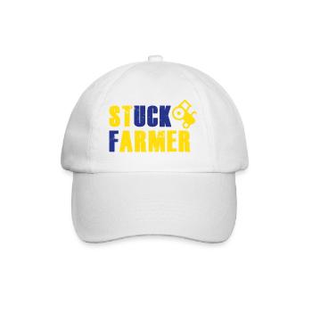 STUCK FARMER YELLOW BLUE - Baseball Cap - white/white - Front