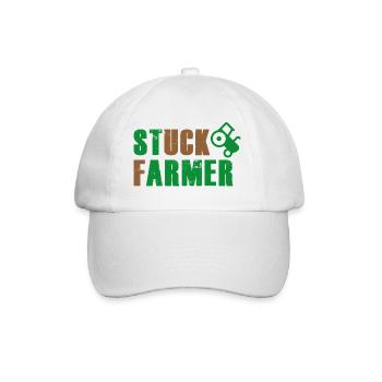 STUCK FARMER GREEN BROWN - Baseball Cap - white/white - Front