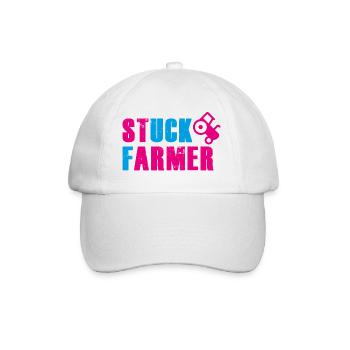 STUCK FARMER PINK BLUE - Baseball Cap - white/white - Front