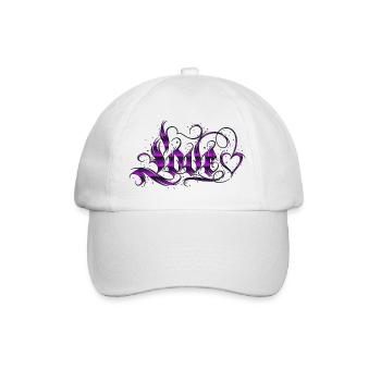 Love Quotes amore Flowers Women girl fashion female - Baseball Cap - white/white - Front