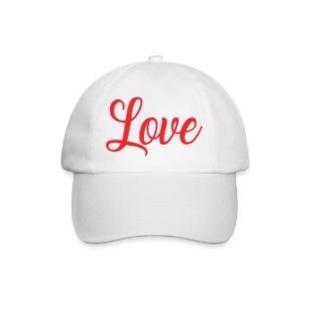 PAAR. VALENTINSTAG. HERZ. WEIHNACHTEN. GERADE VERHEIRATET. - Baseballkappe - Weiß/Weiß - Vorne