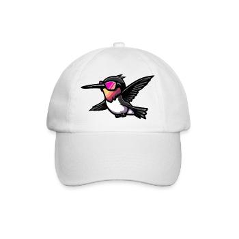 Hummingbird Bird Comic Cool - Baseball Cap - white/white - Front