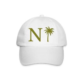 Lettre n vert Palm - Casquette classique - blanc/blanc - Devant