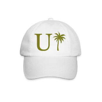 Lettre u vert Palm - Casquette classique - blanc/blanc - Devant