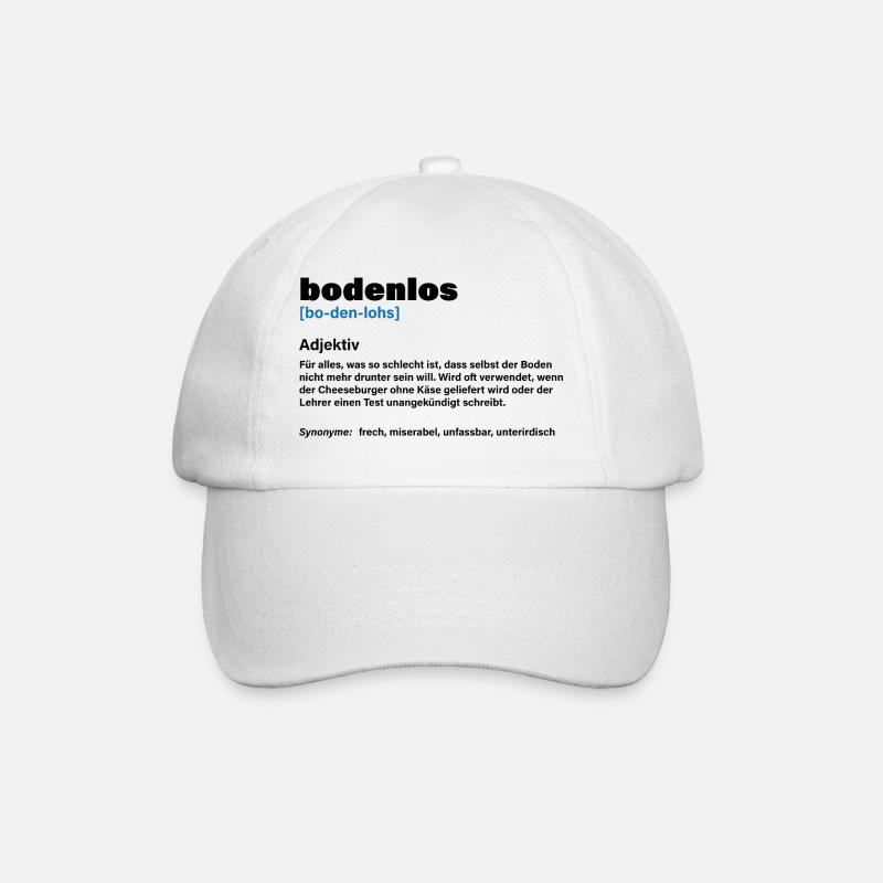 Bottomless – When it's really too much - Baseball Cap - white/white