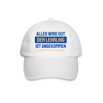 Everything will be fine - Baseball Cap - white/white - Front