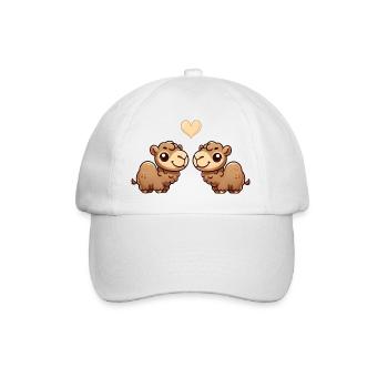 Chameau dessin animé amour - Casquette classique - blanc/blanc - Devant