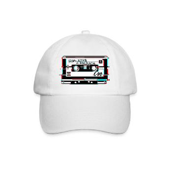 kassette glitch - Baseballkappe - Weiß/Weiß - Vorne
