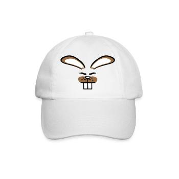 Hase Kaninchen Häschen Cartoon Kleintier niedlich - Baseballkappe - Weiß/Weiß - Vorne