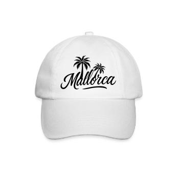 Mallorca Palmen - Baseballkappe - Weiß/Weiß - Vorne